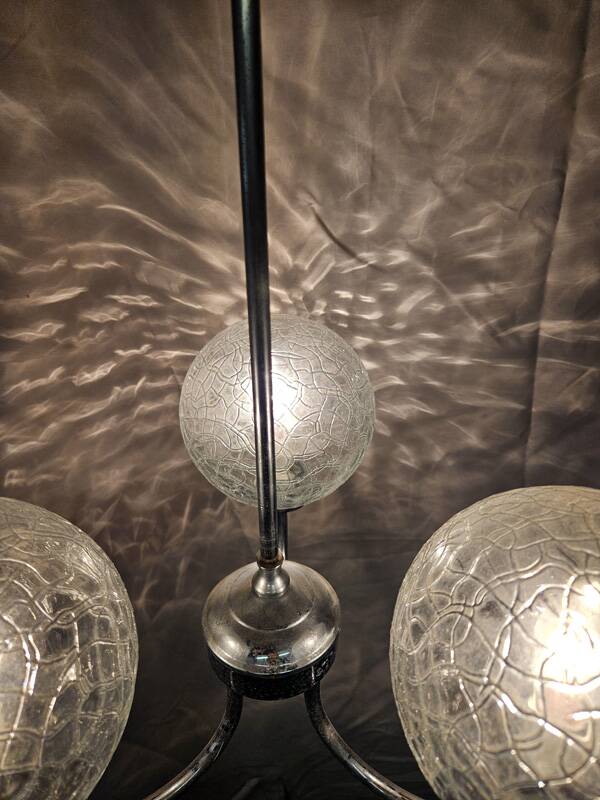 Vintage 70s globe pendant light