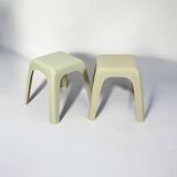 Pair of "SMALL" plastic stools or tables by Castiglioni and Gaviraghi for Valenti Milano, 1980s
