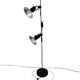 Vintage green fluorescent floor lamp with spots.