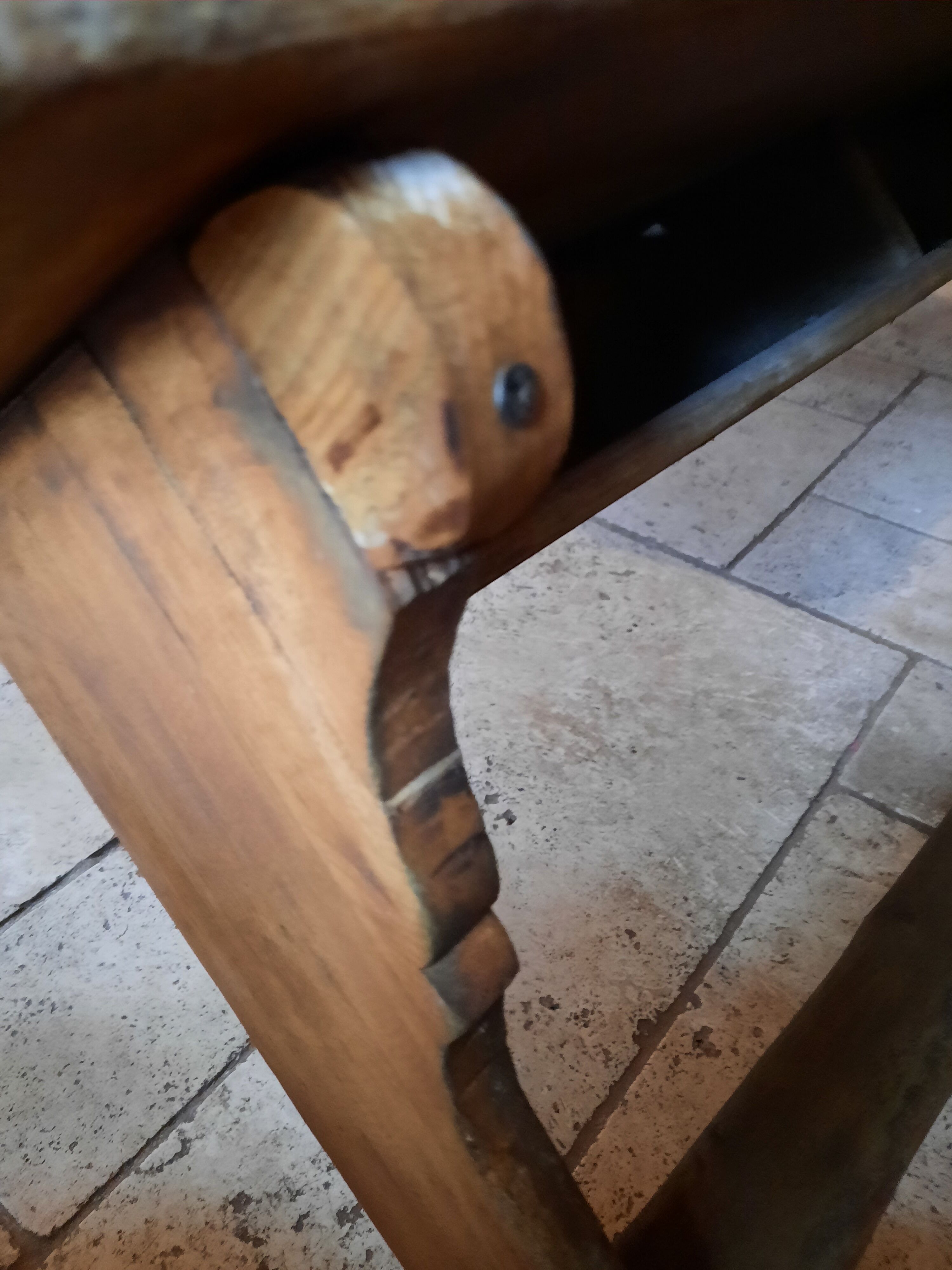 Two-seater wooden schoolboy desk