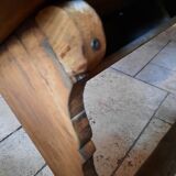 Two-seater wooden schoolboy desk