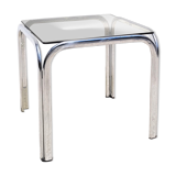 Coffee table chrome smoked glass