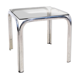 Coffee table chrome smoked glass