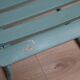 Garden chairs set of 5 in metal and painted stackable wood 1960 denmark