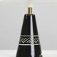 Black ceramic table lamp with sgraffito detail, Scandinavia, 1960s/1970s