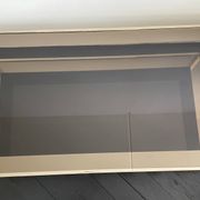 24k gold plated and smoked glass coffee table, Dewulf Selection by Belgo Chrom