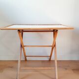 Folding wooden table