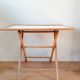 Folding wooden table