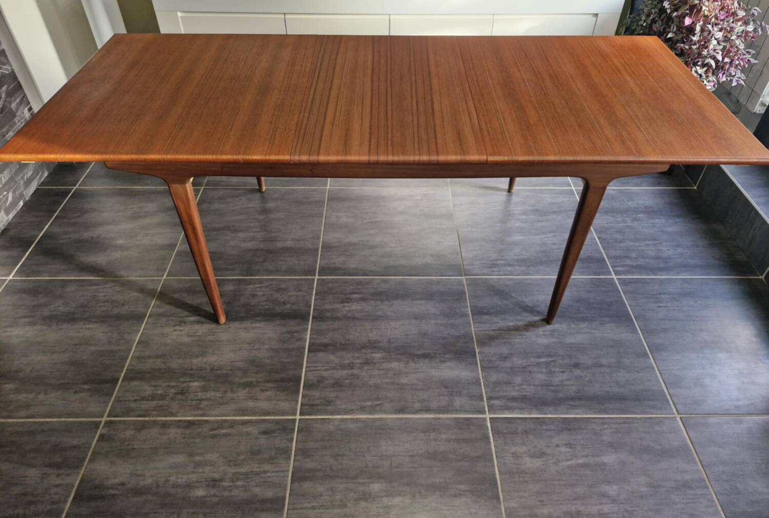 Scandinavian extendable teak table