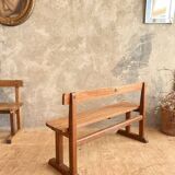 Banc école en chêne