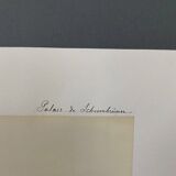 Photo Schoenbrunn Palace 19th century albumen laminated cardboard