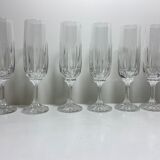 Set of 6 Champagne flutes in Villeroy and Boch crystal