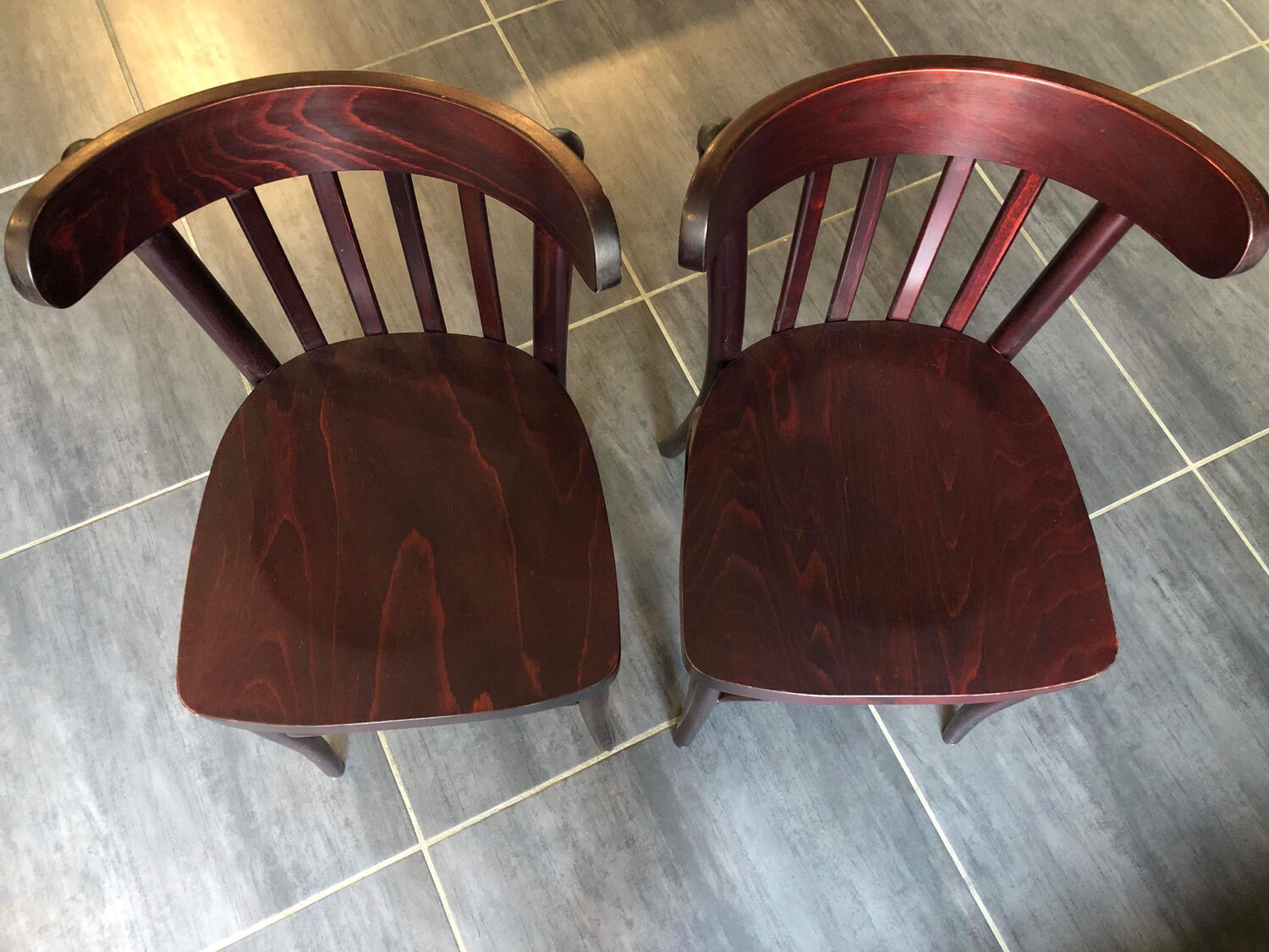 Pair of vintage bistro chairs