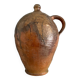Large 19th century oil bottle in glazed earthenware