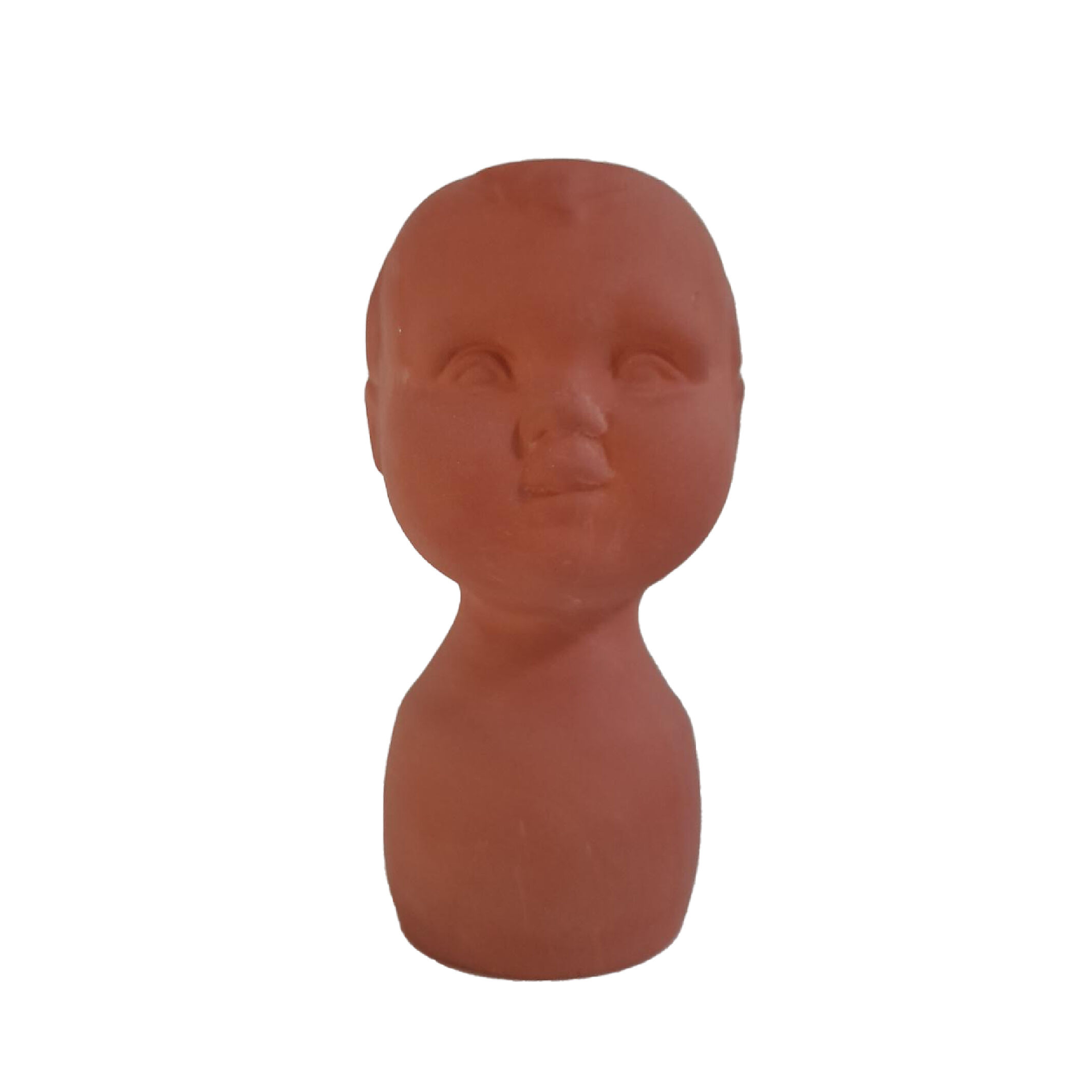 Vintage vase child's head terracotta pot cover