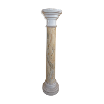 Marble column in three parts