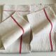 Pair of old towels linen and raw hemp