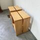 Pair of pine stools or bedside tables, mountain furniture, 1950s