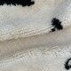 Tapis berbere blanc et noir moderne beni ouarain 200x300 cm