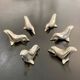 6 dolphin-shaped knife holders in silver-colored metal