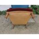 Fauteuil d'église velours rouge