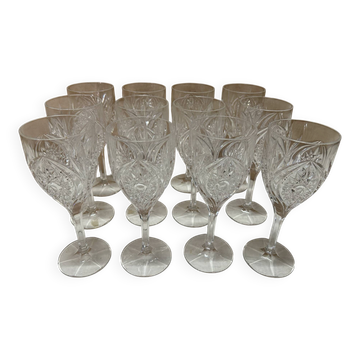 Lot de 24 verres cristal vin rouge et vin blanc Nachtmann