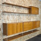 60s 70s teak string shelf module by Kajsa & Nils "Nisse" Strinning Sweden 60s