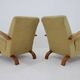 1940s Pair of Art Deco Armchairs in Walnut, Czechoslovakia