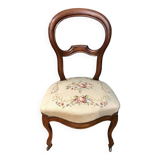 Old canvas flower chair