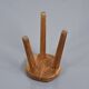 Tripod stool in solid wood, Alpine craftsmanship, 1950s.