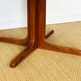 Scandinavian round teak dining table 1960
