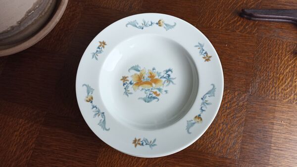 5 assiettes creuses en porcelaine de Limoges par Bernardaud - Lhassa Soap