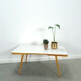 Coffee table vintage with white grey formica top