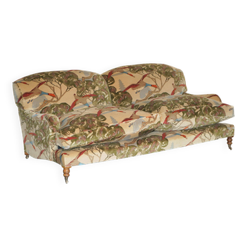 George Smith Signature Scroll Arm Velvet Sofa