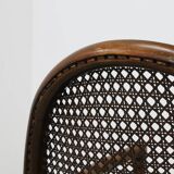 Classic English Armchair in Oak and Rattan