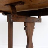 Foldable winemaker's table in solid oak - Ø 90cm