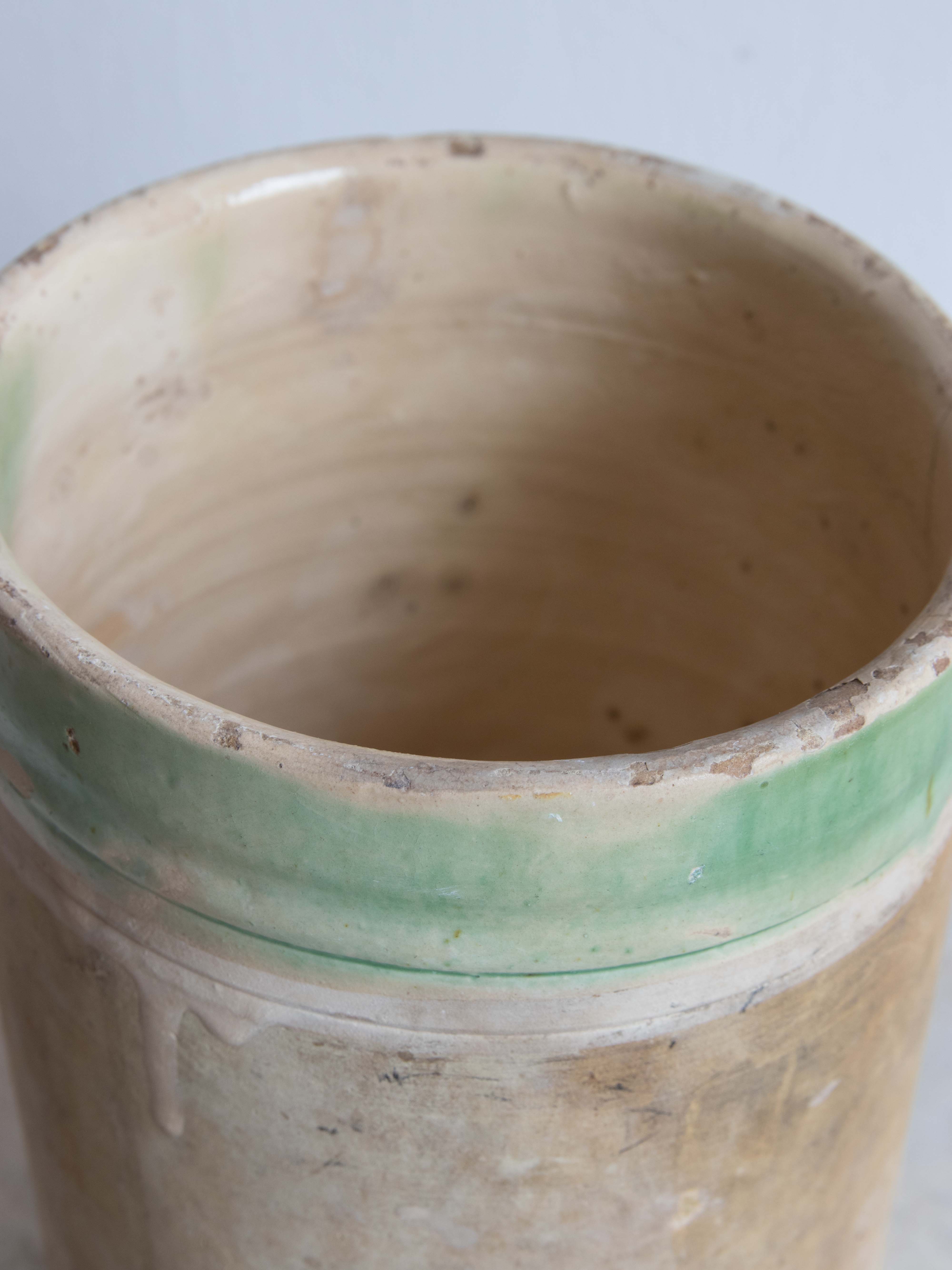 Antique ceramic cylinder vase