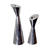 Pair of Swan candlesticks by Matthew Hilton, England, 1980