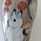 Ceramic dove from Mexico – Decorated with nahual cat