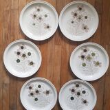 Set of 6 vintage Sarreguemines plates