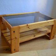 Table basse bois et verre