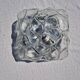 Vintage German Leaf Pattern Glass Sconce or Recessed Light
