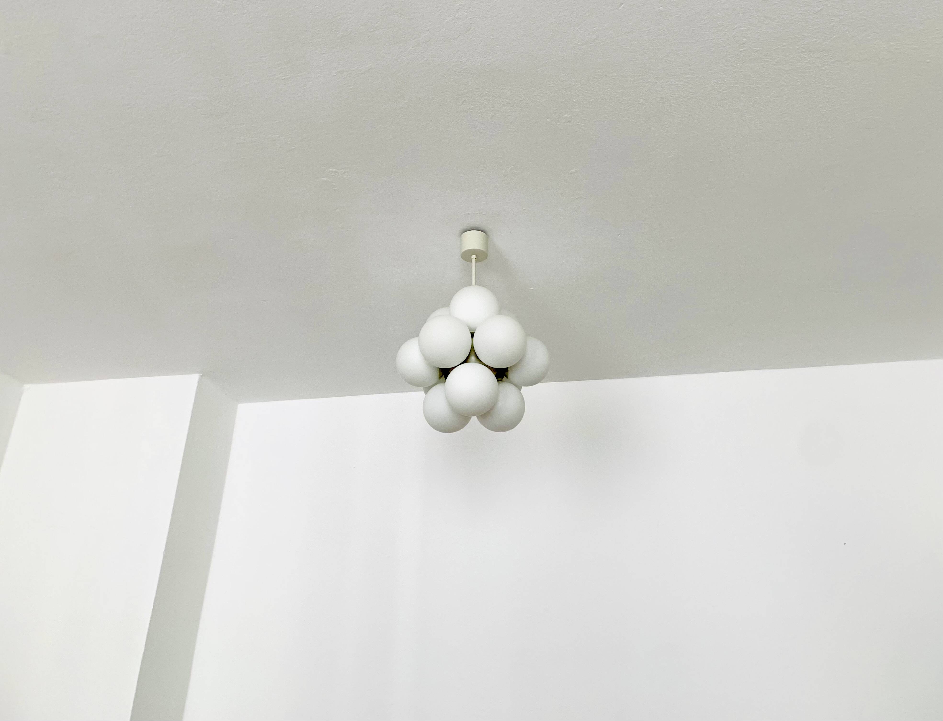 Opaline Sputnik Chandelier by Kaiser Leuchten