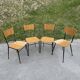 Table à manger italienne et 4 chaises de Salvarani Depositato, années 1950