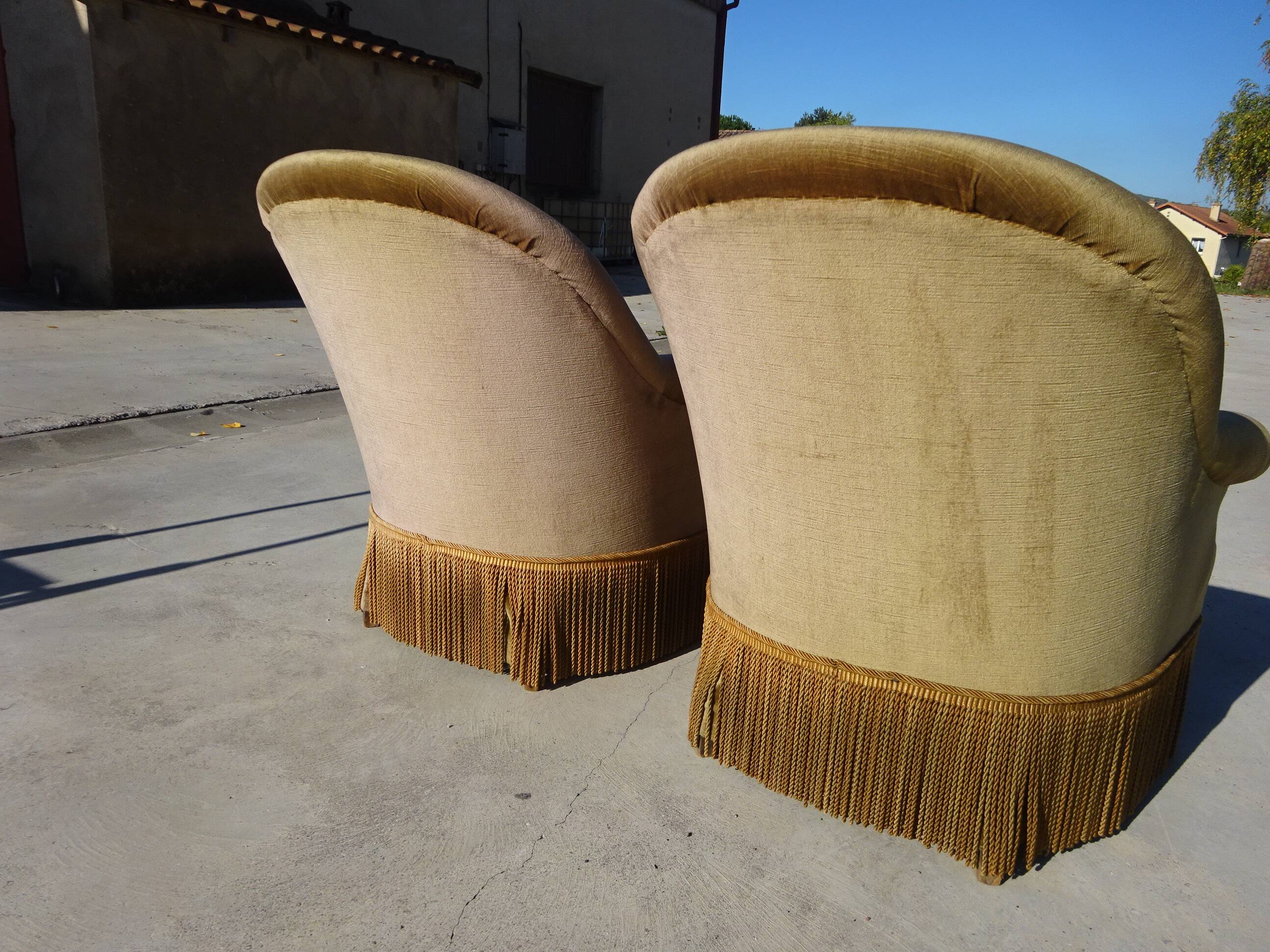 Fauteuils crapauds des années 1950s, les 2