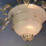 Murano glass chandelier circa 1940 with 8 arms of light