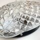 Wall lamp glass and steel ceiling light 1950s