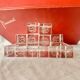 Set of 12 vintage Baccarat crystal knife rests with original box