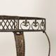 Old iron console painted with tin decorations, 20th century.
