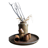 5 pyrite stoneware mugs